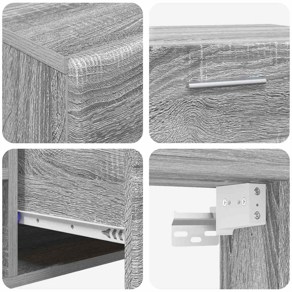 Set mobile TV FLORIN 3 pz Grigio Sonoma Legno ingegnerizzato