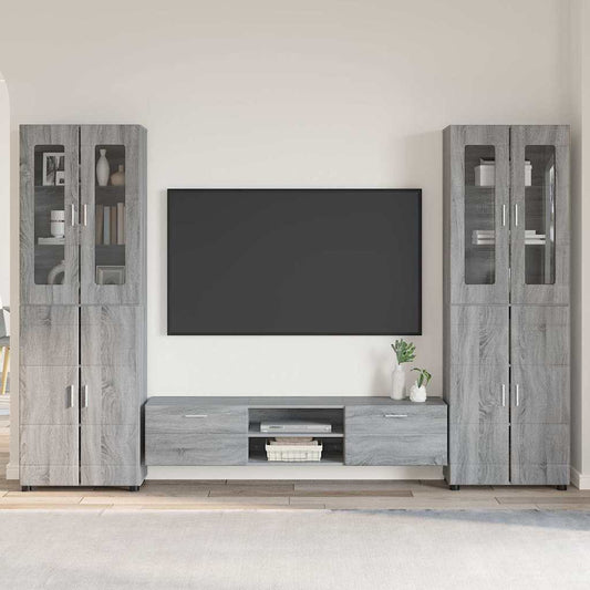 Set mobile TV FLORIN 3 pcs Grigio Sonoma Legno multistrato