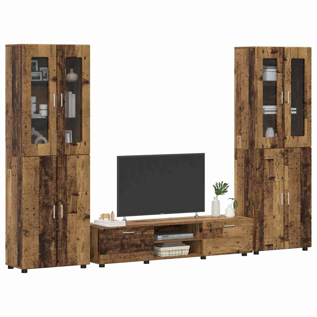 Set mobile TV FLORIN 3 pcs Legno vecchio Legno multistrato | homemem39