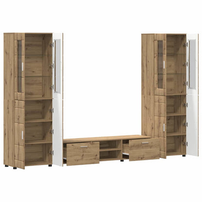 Set mobile TV FLORIN 3 pcs Rovere artigianale Legno multistrato | homemem39
