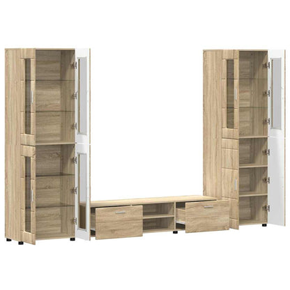 Set mobile TV FLORIN 3 pcs Rovere Sonoma Legno multistrato | homemem39