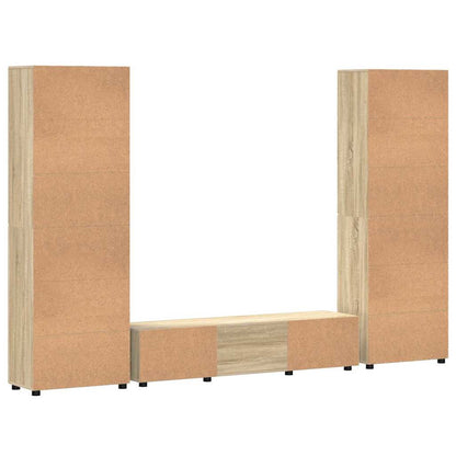 Set mobile TV FLORIN 3 pz Rovere Sonoma Legno ingegnerizzato