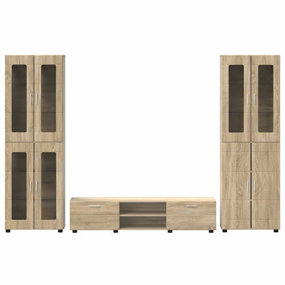 Set mobile TV FLORIN 3 pz Rovere Sonoma Legno ingegnerizzato