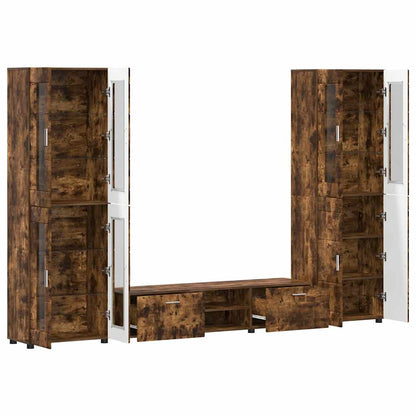 Set mobile TV FLORIN 3 pcs Rovere fumé Legno multistrato | homemem39