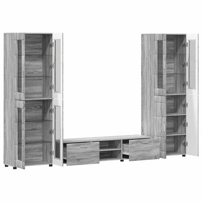 Set mobile TV FLORIN 3 pcs Grigio Sonoma Legno multistrato