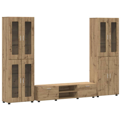 Set mobile TV FLORIN 3 pcs Rovere artigianale Legno multistrato | homemem39