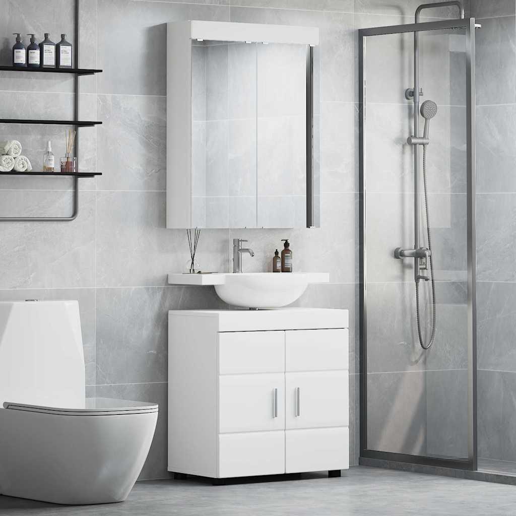 Set di mobili per il bagno TULUM 2 pcs Bianco 60 x 34 x 63 cm | homemem39