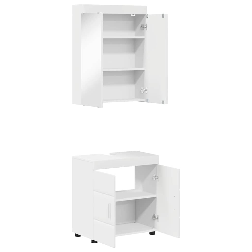 Set di mobili per il bagno TULUM 2 pcs Bianco 60 x 34 x 63 cm | homemem39