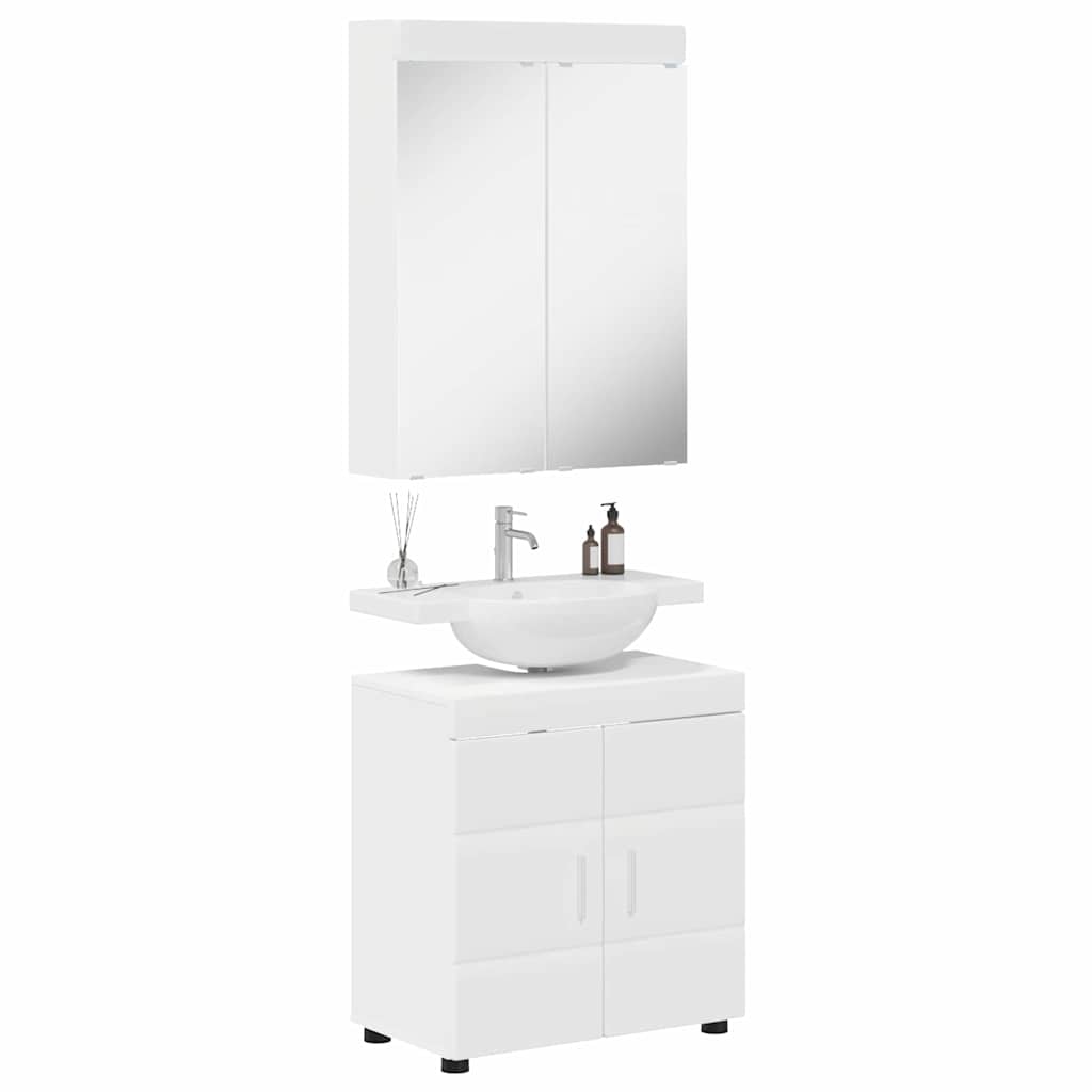 Set di mobili per il bagno TULUM 2 pcs Bianco 60 x 34 x 63 cm | homemem39