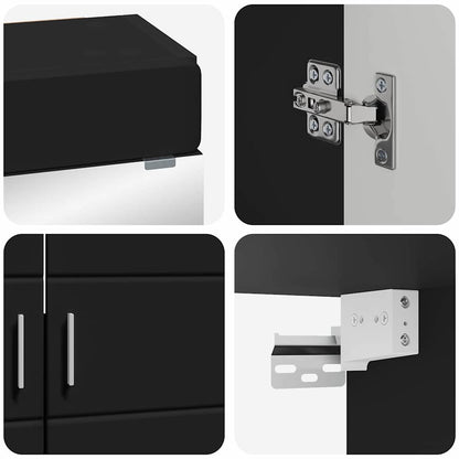 Set di mobili per il bagno TULUM 2 pcs Nero 60 x 34 x 63 cm | homemem39