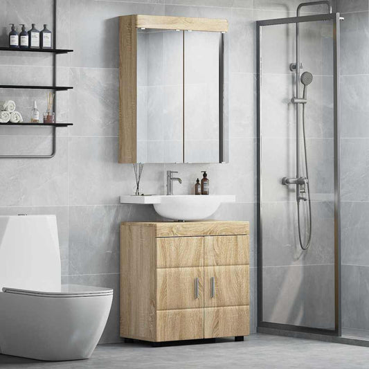 Set di mobili per il bagno TULUM 2 pz Rovere Sonoma