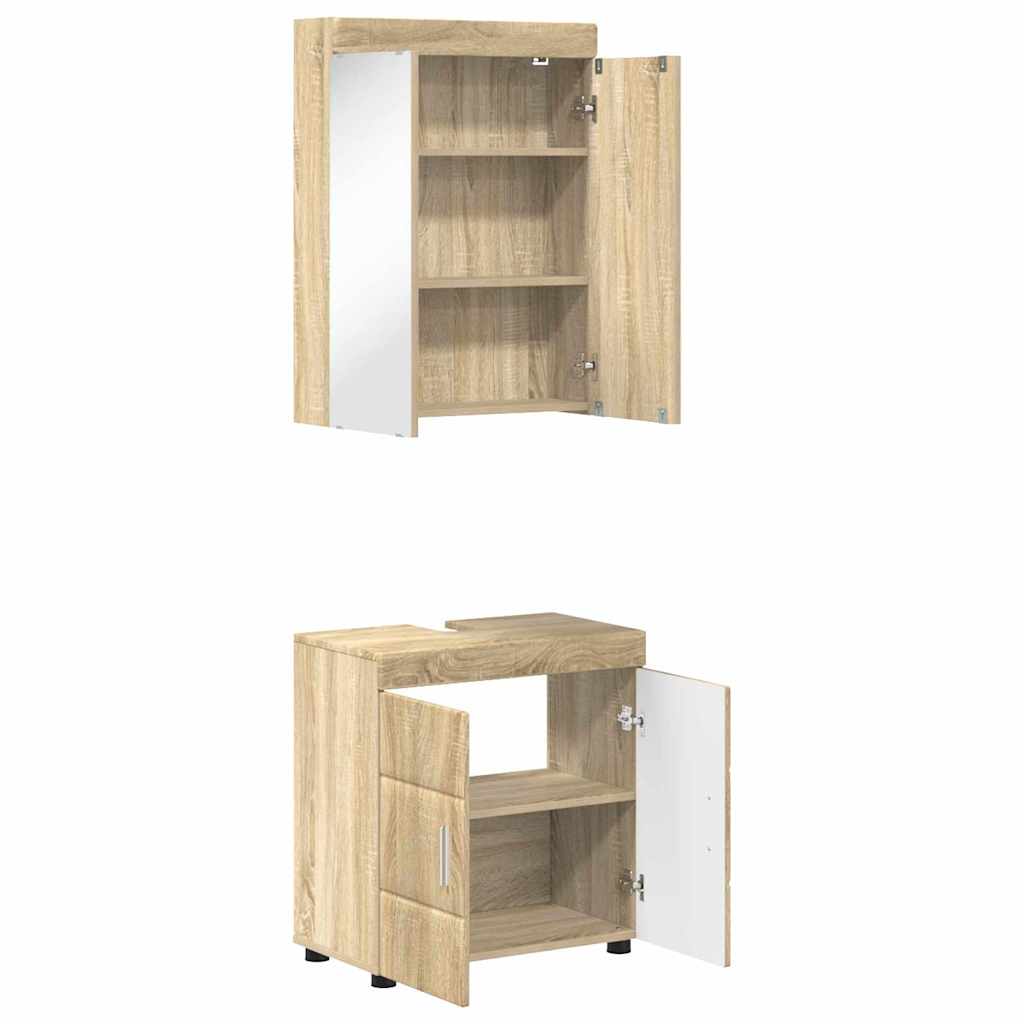 Set di mobili per il bagno TULUM 2 pz Rovere Sonoma | homemem39