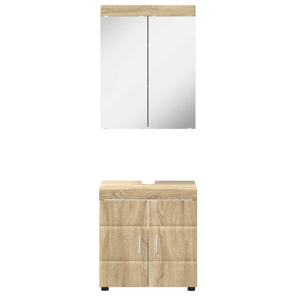 Set di mobili per il bagno TULUM 2 pz Rovere Sonoma | homemem39