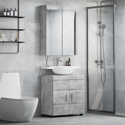 Set di mobili per il bagno TULUM 2 pcs Grigio cemento | homemem39