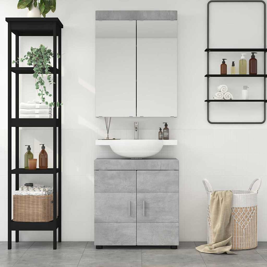 Set di mobili per il bagno TULUM 2 pcs Grigio cemento | homemem39
