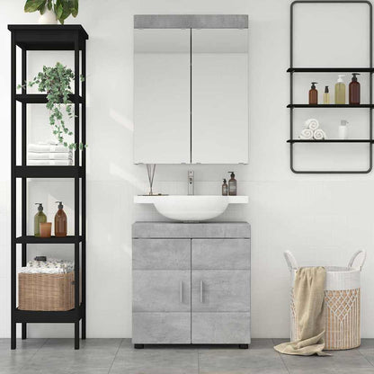 Set di mobili per il bagno TULUM 2 pcs Grigio cemento | homemem39
