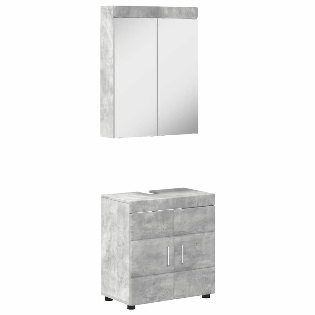 Set di mobili per il bagno TULUM 2 pcs Grigio cemento | homemem39
