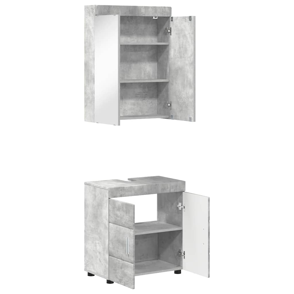 Set di mobili per il bagno TULUM 2 pcs Grigio cemento | homemem39