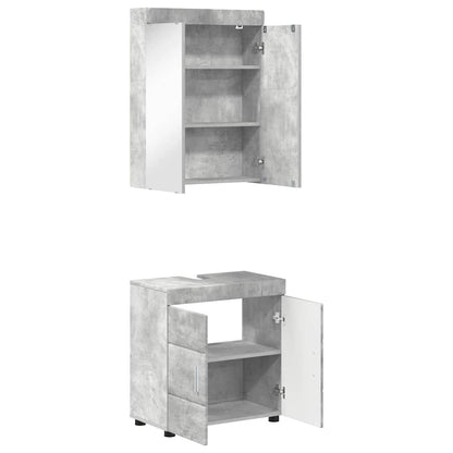 Set di mobili per il bagno TULUM 2 pcs Grigio cemento | homemem39