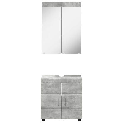 Set di mobili per il bagno TULUM 2 pcs Grigio cemento | homemem39