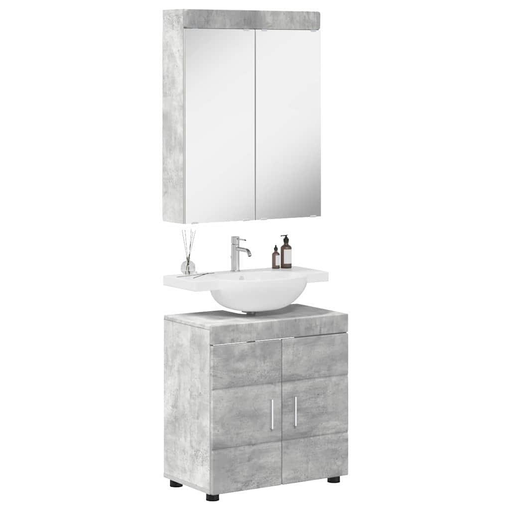 Set di mobili per il bagno TULUM 2 pcs Grigio cemento | homemem39