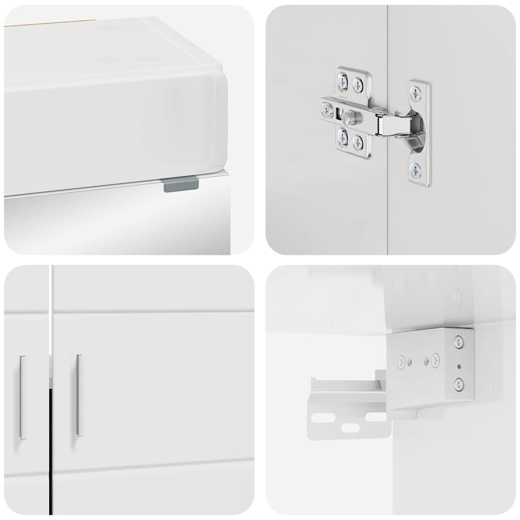 Set di mobili per il bagno TULUM 2 pcs Bianco Lucido | homemem39