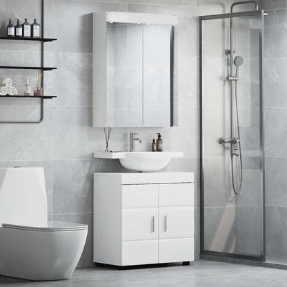 Set di mobili per il bagno TULUM 2 pcs Bianco Lucido | homemem39