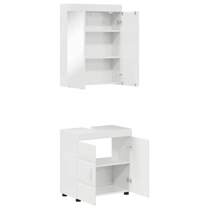 Set di mobili per il bagno TULUM 2 pcs Bianco Lucido | homemem39