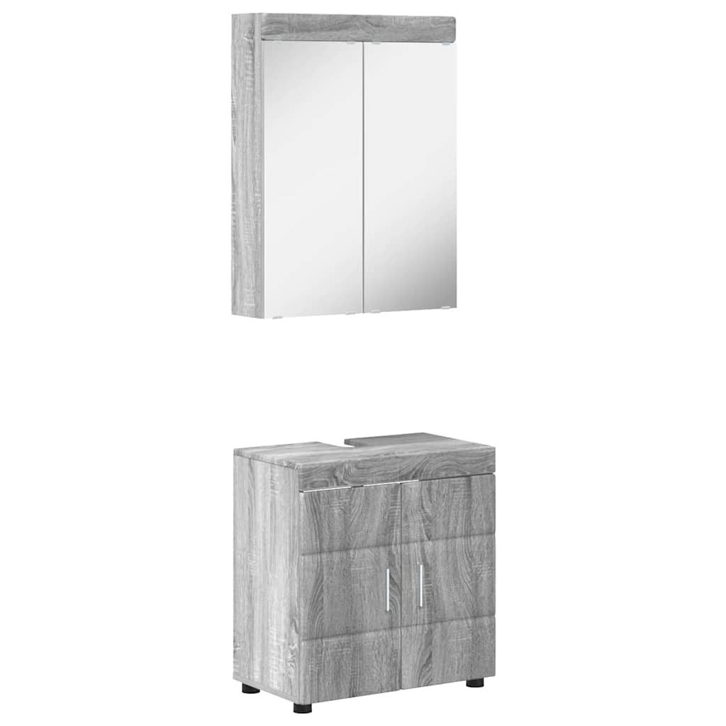 Set di mobili per il bagno TULUM 2 pcs Grigio Sonoma | homemem39