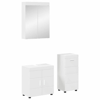 Set di mobili per il bagno TULUM 3 pcs Bianco 60 x 34 x 63 cm | homemem39