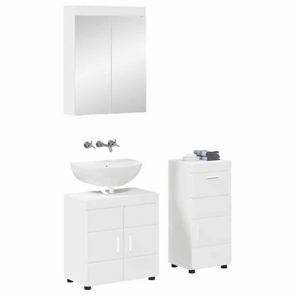 Set di mobili per il bagno TULUM 3 pcs Bianco 60 x 34 x 63 cm | homemem39