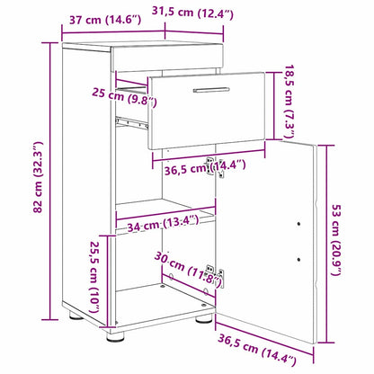 Set di mobili per il bagno TULUM 3 pcs Bianco 60 x 34 x 63 cm | homemem39