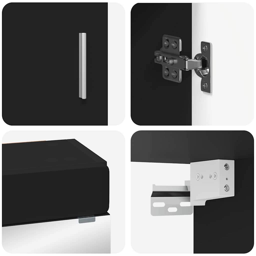 Set di mobili per il bagno TULUM 3 pcs Nero 60 x 34 x 63 cm | homemem39