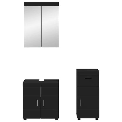 Set di mobili per il bagno TULUM 3 pcs Nero 60 x 34 x 63 cm | homemem39