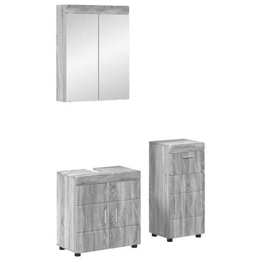 Set di mobili per il bagno con cassetto TULUM Grigio Sonoma | homemem39