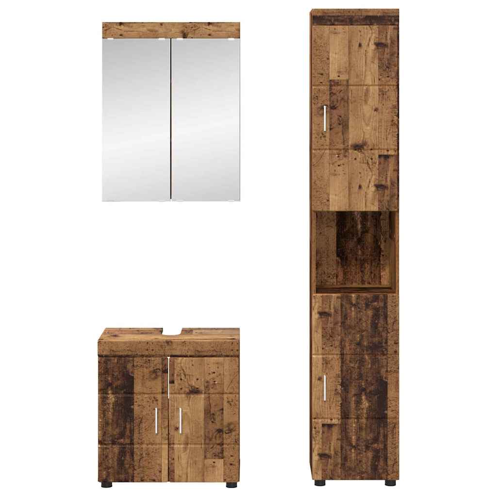 Set di mobili per il bagno TULUM 3 pcs Legno vecchio | homemem39