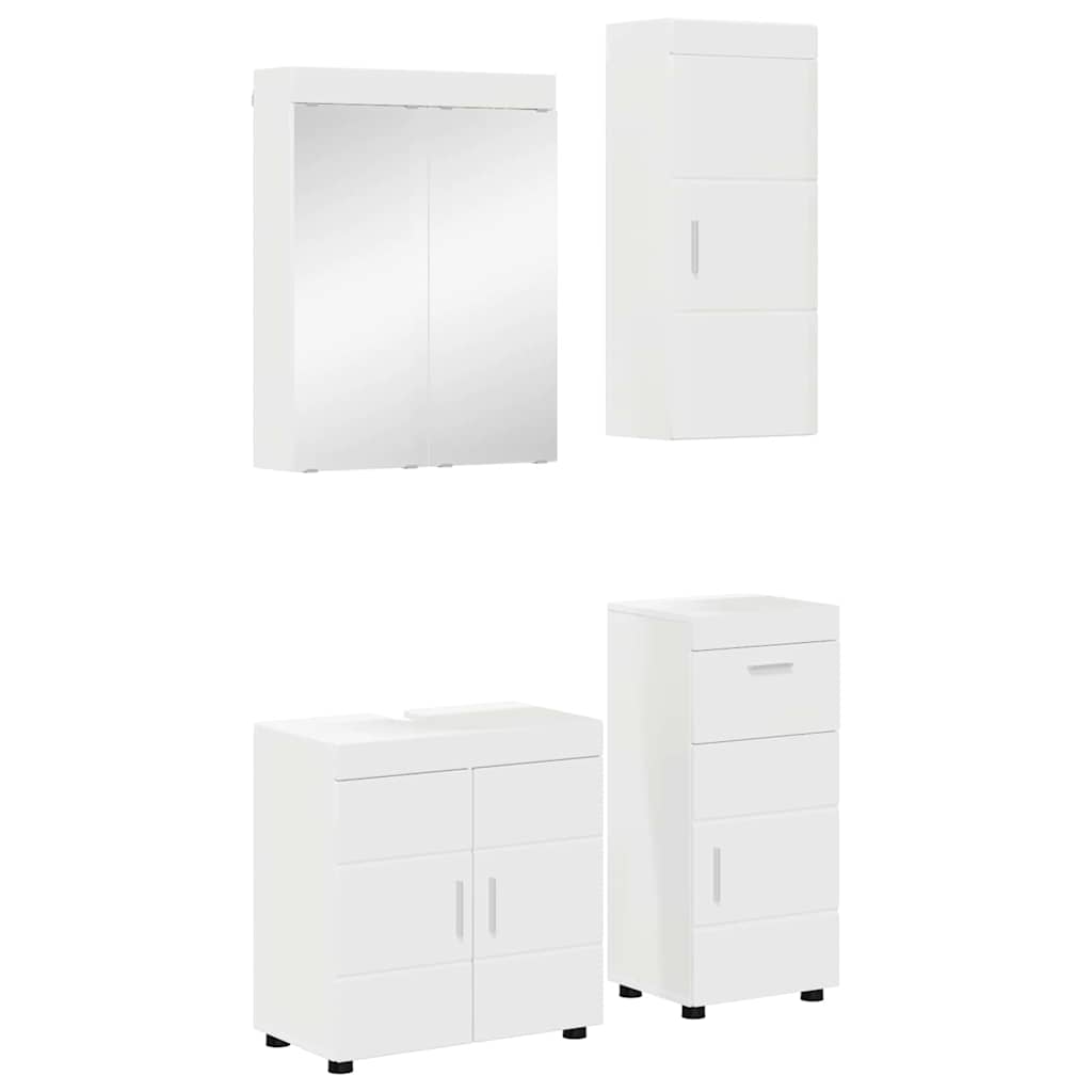 Set di mobili per il bagno TULUM 4 pcs Bianco 60 x 34 x 63 cm | homemem39