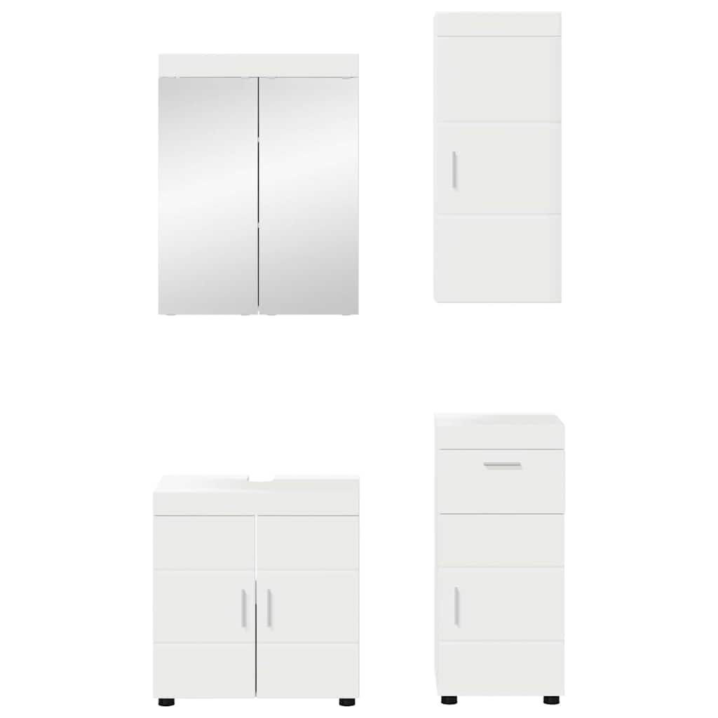 Set di mobili per il bagno TULUM 4 pcs Bianco 60 x 34 x 63 cm | homemem39