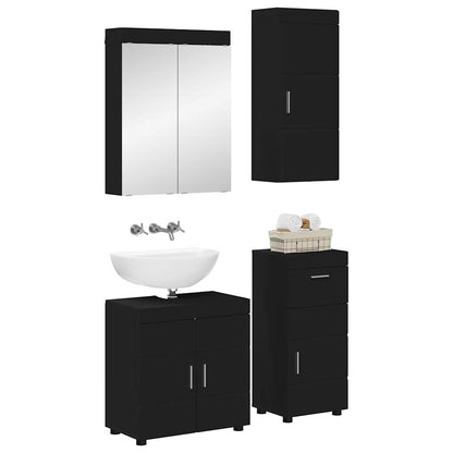Set di mobili per il bagno TULUM 4 pcs Nero 60 x 34 x 63 cm | homemem39