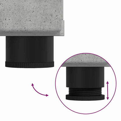Set di mobili per il bagno TULUM 4 pz Grigio cemento | homemem39