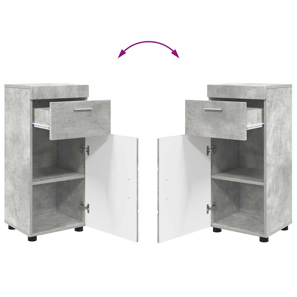 Set di mobili per il bagno TULUM 4 pz Grigio cemento | homemem39