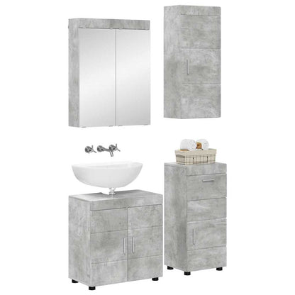 Set di mobili per il bagno TULUM 4 pz Grigio cemento | homemem39