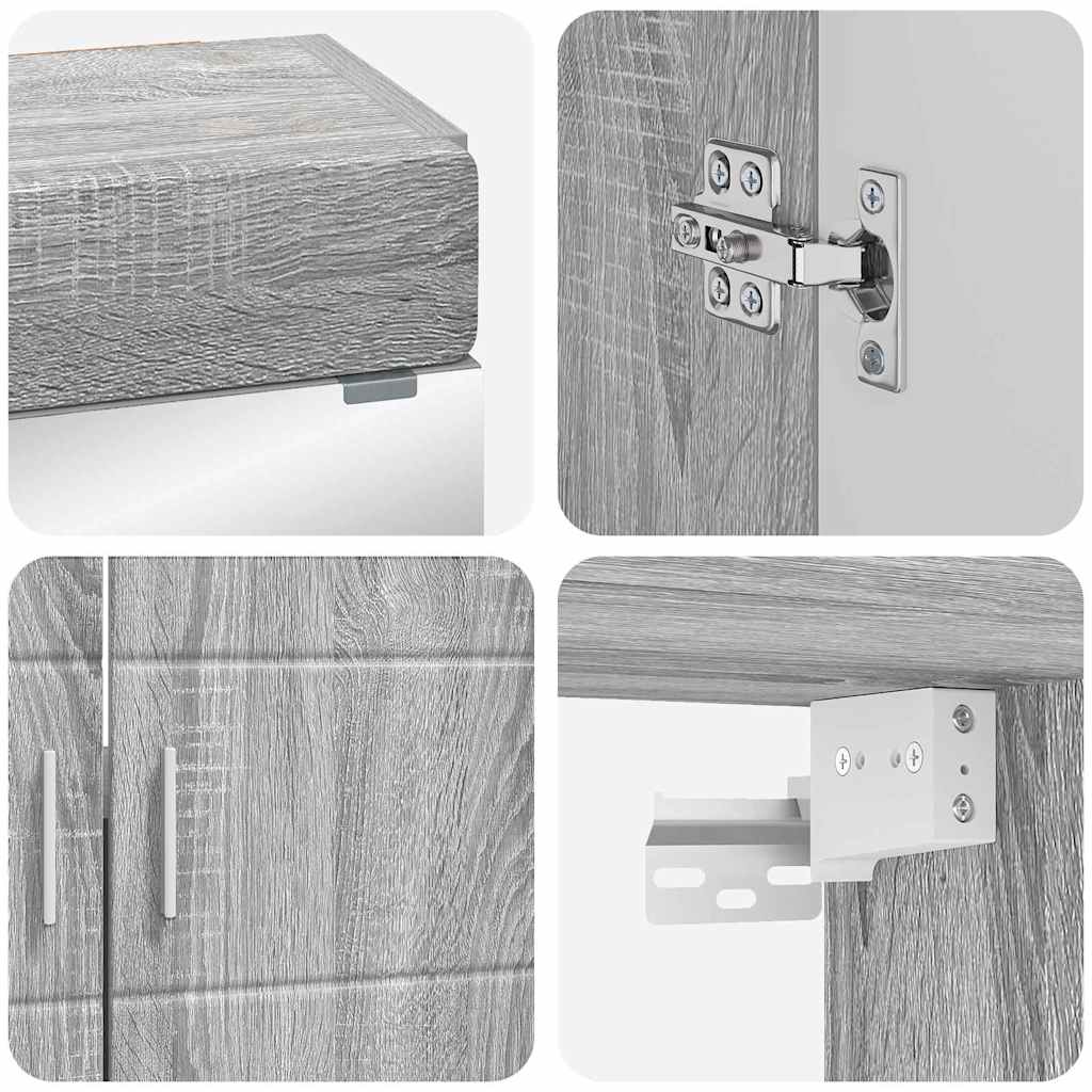 Set di mobili per il bagno TULUM 4 pcs Grigio Sonoma | homemem39