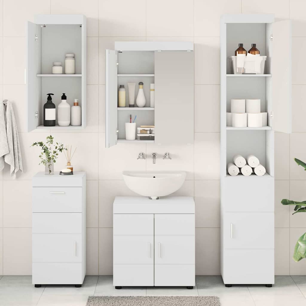Set di mobili per il bagno TULUM 5 pcs Bianco 60 x 34 x 63 cm | homemem39