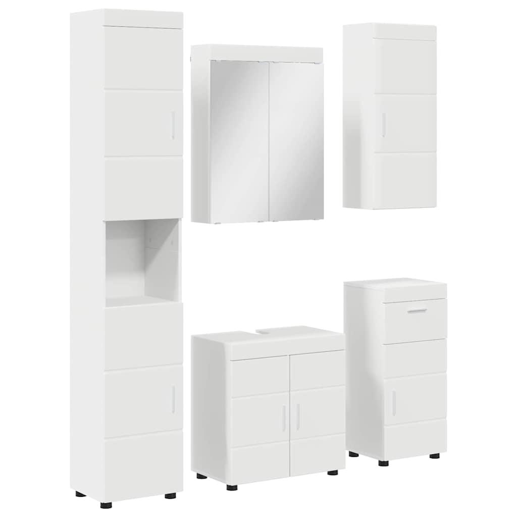 Set di mobili per il bagno TULUM 5 pcs Bianco 60 x 34 x 63 cm | homemem39