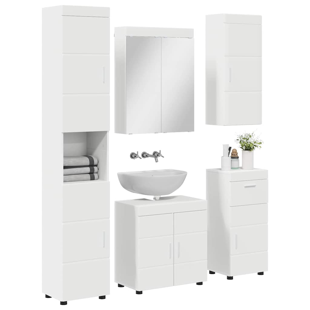 Set di mobili per il bagno TULUM 5 pcs Bianco 60 x 34 x 63 cm | homemem39