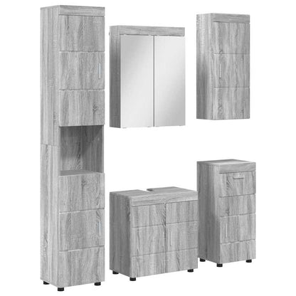 Set di mobili per il bagno TULUM 5 pcs Grigio Sonoma | homemem39