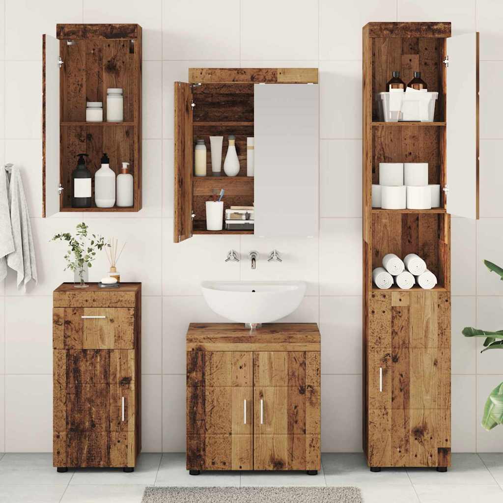Set di mobili per il bagno TULUM 5 pcs Legno vecchio | homemem39