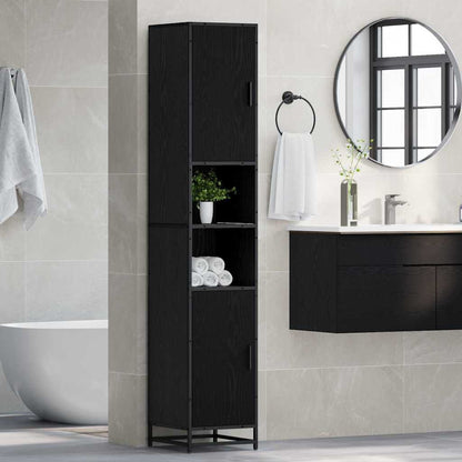 Set di mobili per il bagno Rovere Nero 35 x 37,5 x 188,5 cm | homemem39