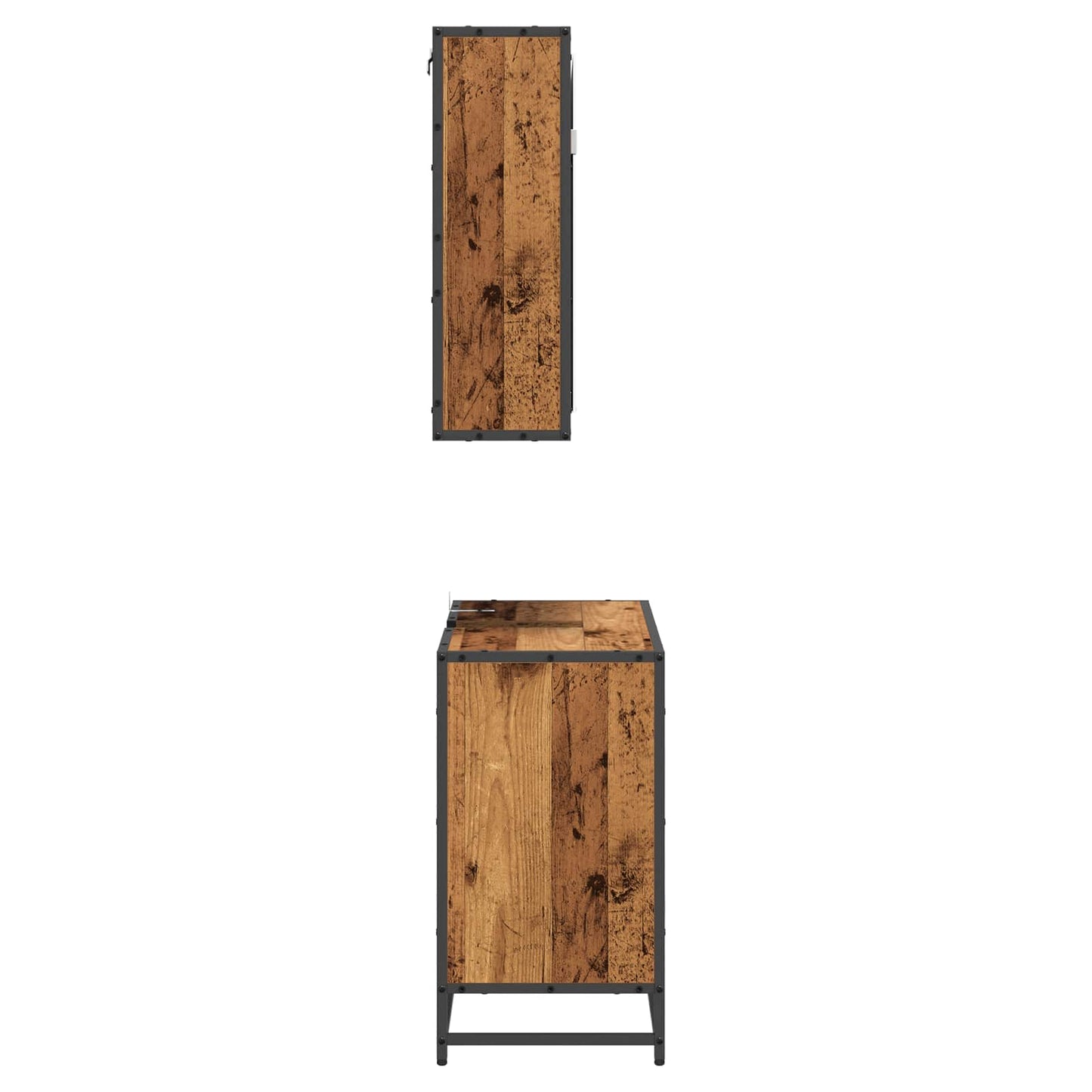 Set di mobili per il bagno con cassetto 2 pcs Legno vecchio | homemem39